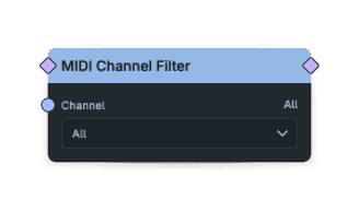 MIDI Channel Filter node screenshot
