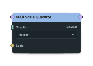 MIDI Scale Quantize node screenshot