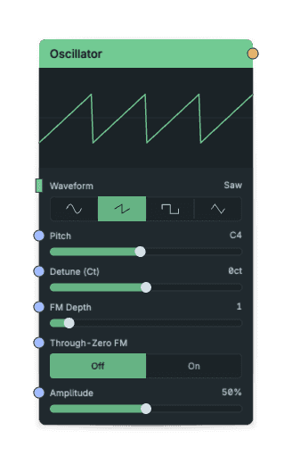 Oscillator node screenshot