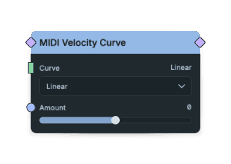 MIDI Velocity Curve node screenshot