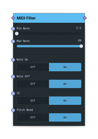 MIDI Filter node screenshot