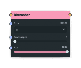 Bitcrusher node screenshot