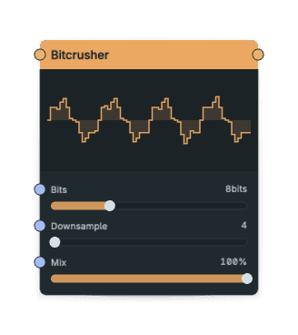 Bitcrusher node screenshot