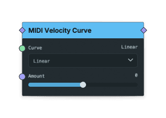 MIDI Velocity Curve node screenshot