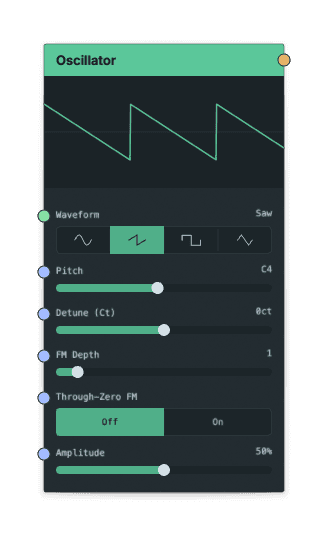Oscillator node screenshot
