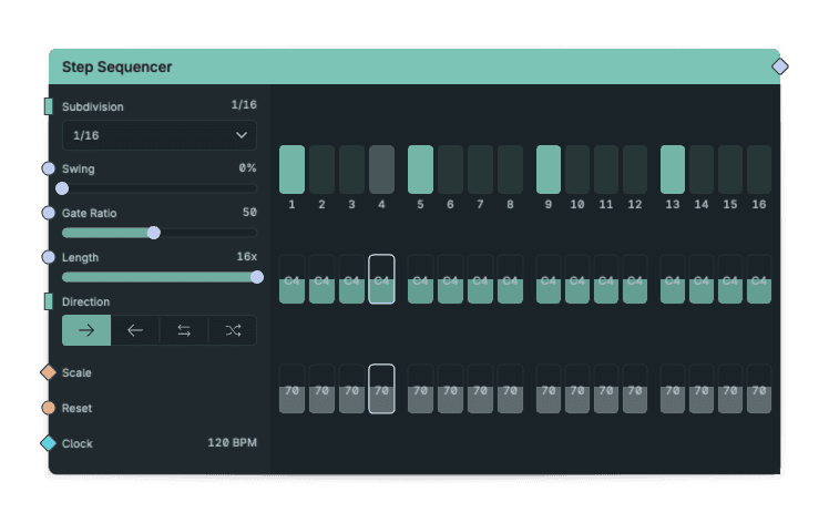 Step Sequencer node screenshot