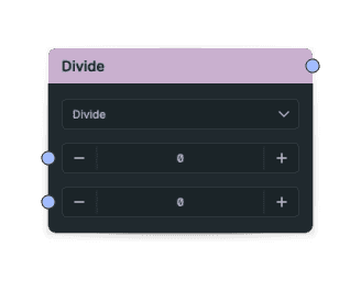 Divide node screenshot