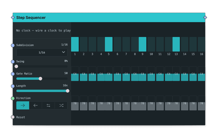 Step Sequencer node screenshot