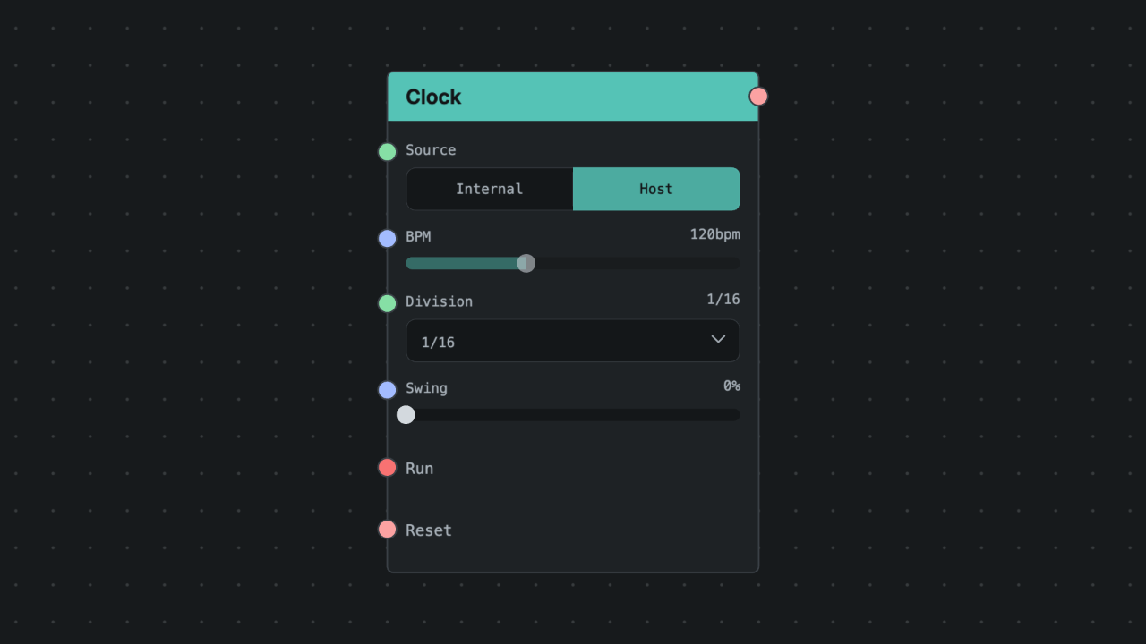 Clock node screenshot