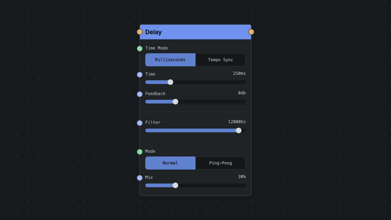 Delay node screenshot