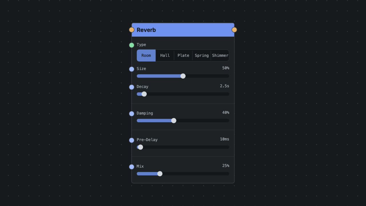 Reverb node screenshot