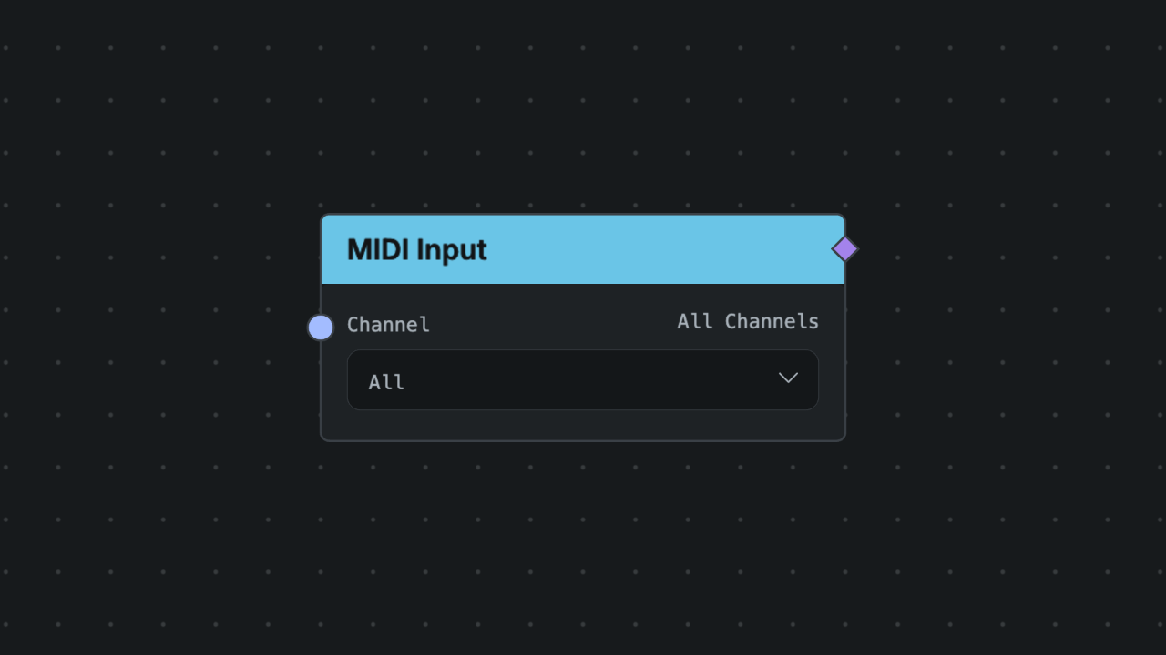 MIDI Input node screenshot