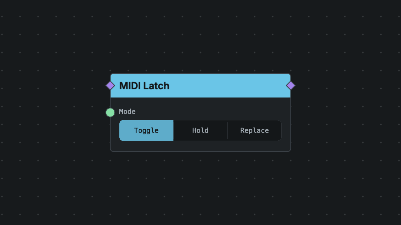MIDI Latch node screenshot
