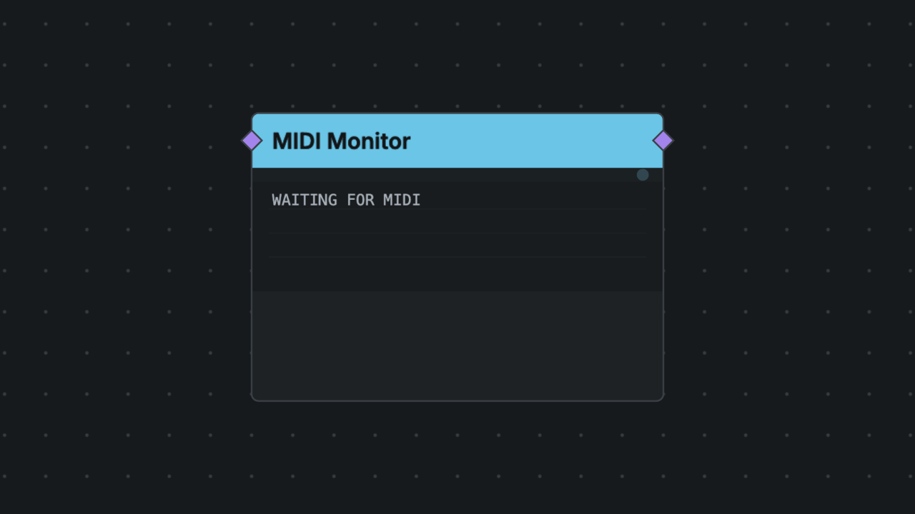 MIDI Monitor node screenshot