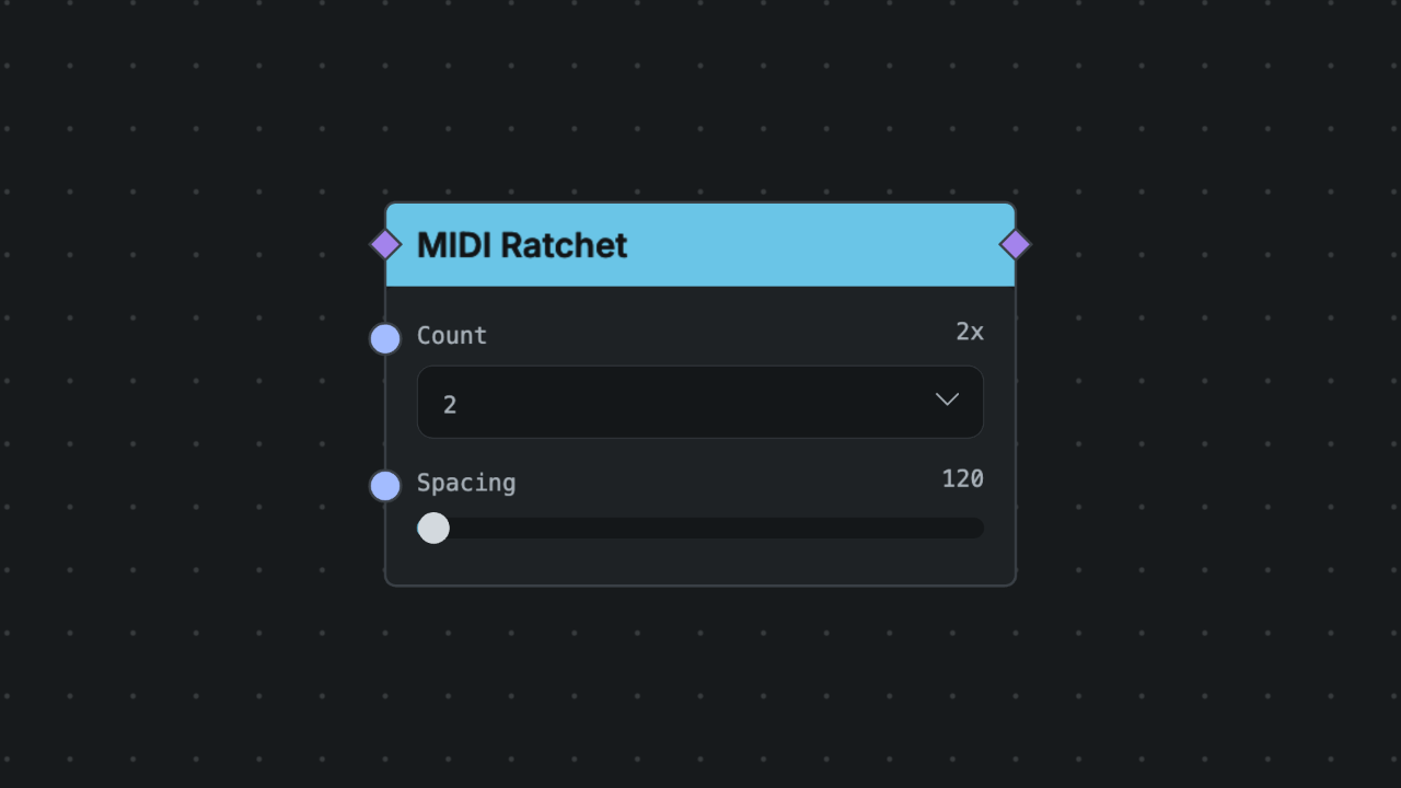 MIDI Ratchet node screenshot