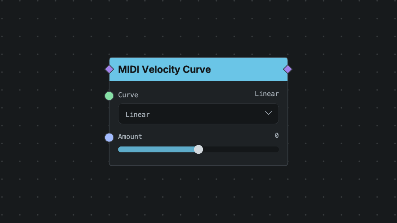 MIDI Velocity Curve node screenshot