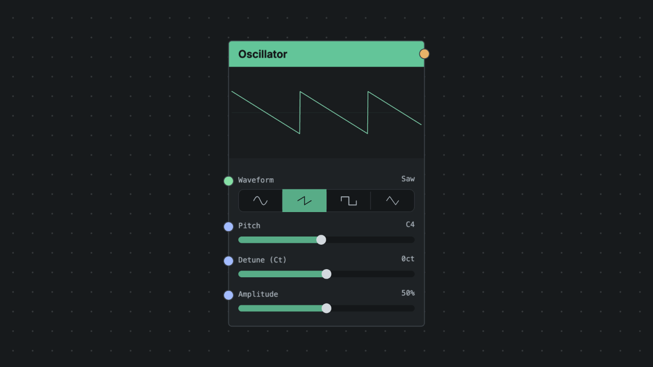 Oscillator node screenshot